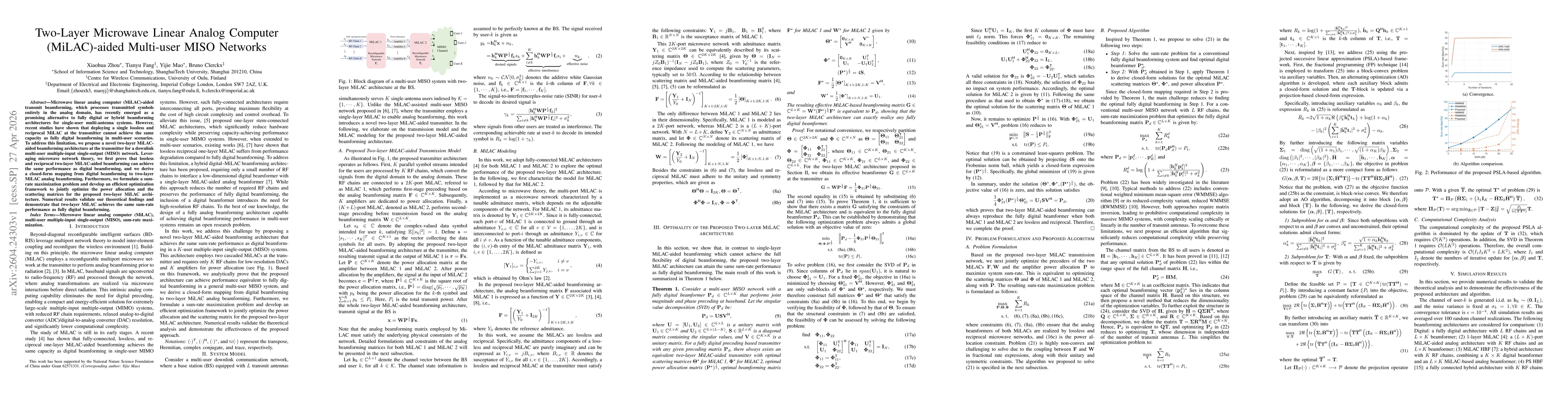 Thumbnail for Two-Layer Microwave Linear Analog Computer (MiLAC)-aided Multi-user MISO Networks