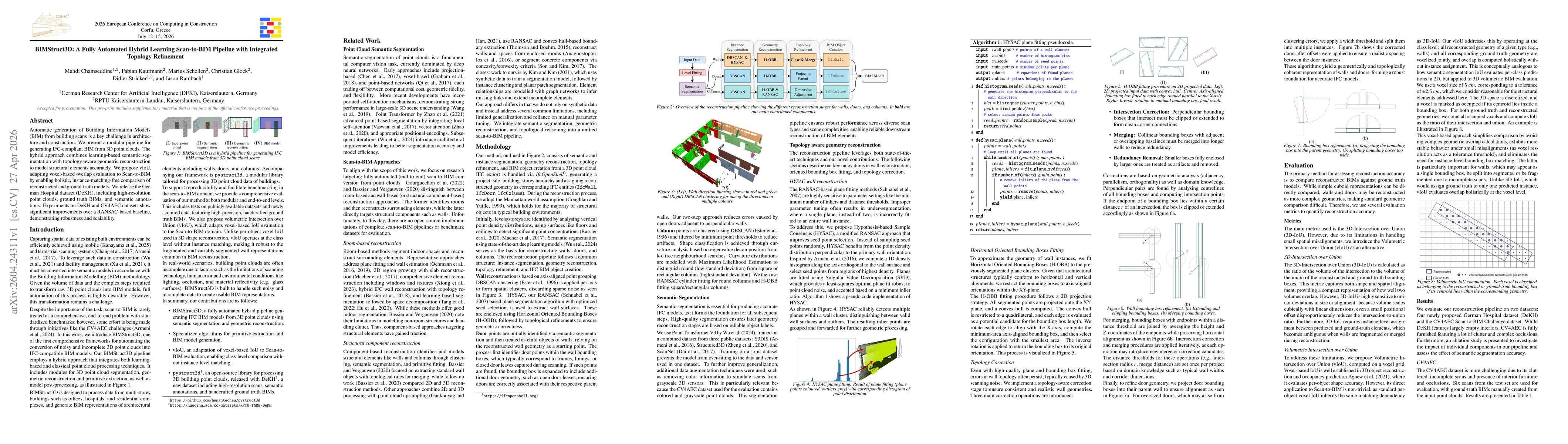 Thumbnail for BIMStruct3D: A Fully Automated Hybrid Learning Scan-to-BIM Pipeline with Integrated Topology Refinement
