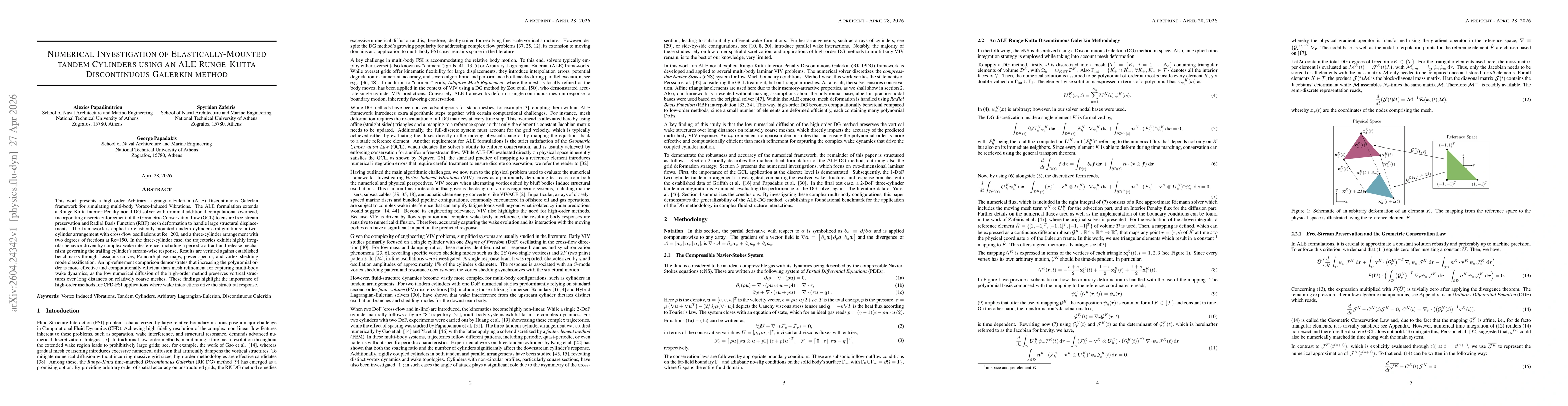 Thumbnail for Numerical Investigation of Elastically-Mounted tandem Cylinders using an ALE Runge-Kutta Discontinuous Galerkin method