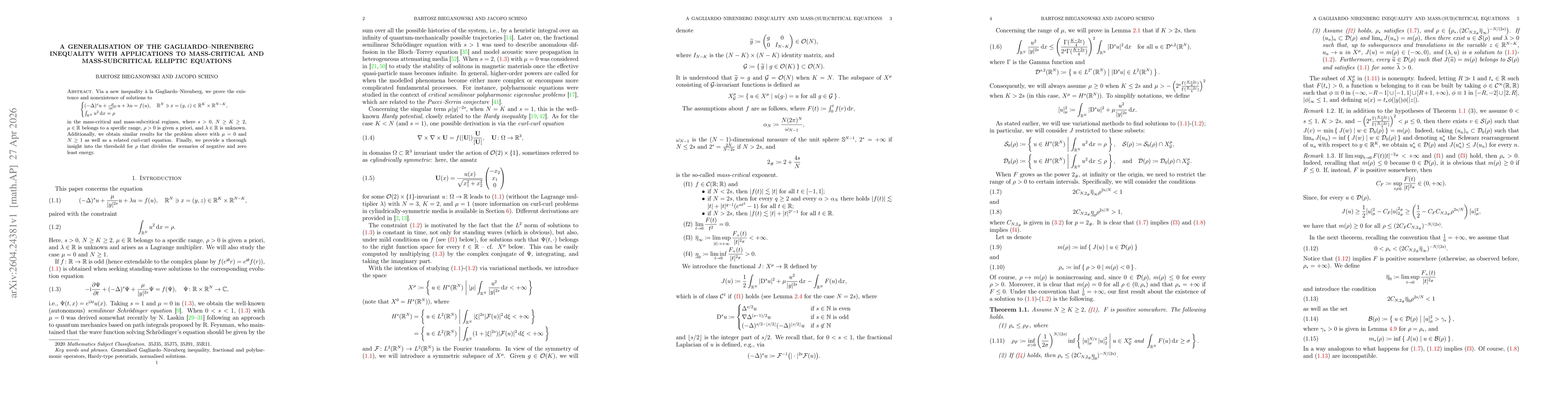 Thumbnail for A generalisation of the Gagliardo--Nirenberg Inequality with applications to mass-critical and mass-subcritical elliptic equations