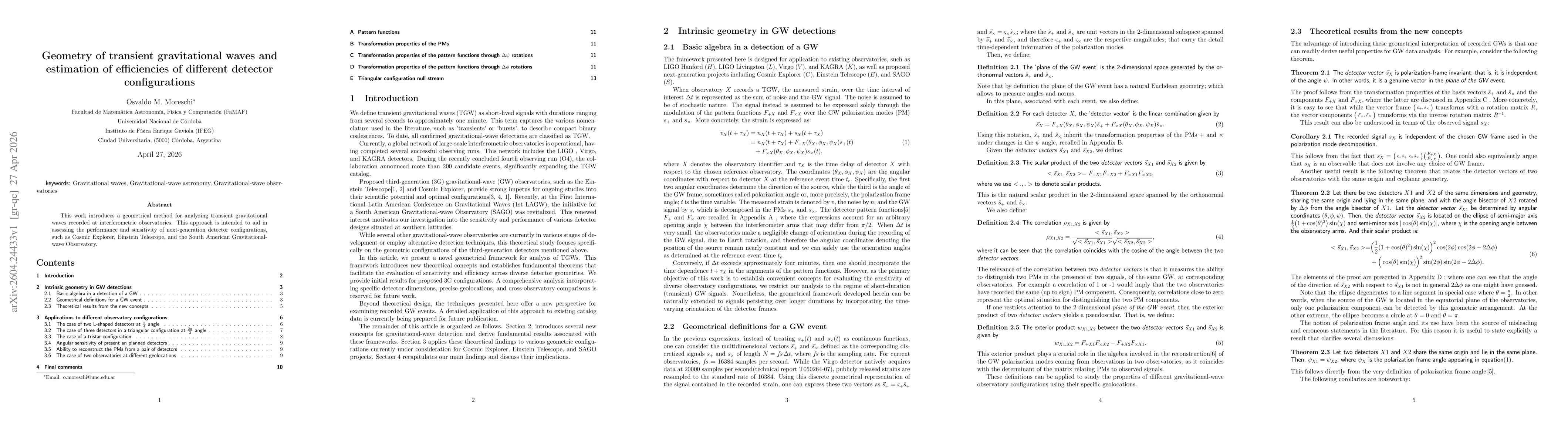 Thumbnail for Geometry of transient gravitational waves and estimation of efficiencies of different detector configurations