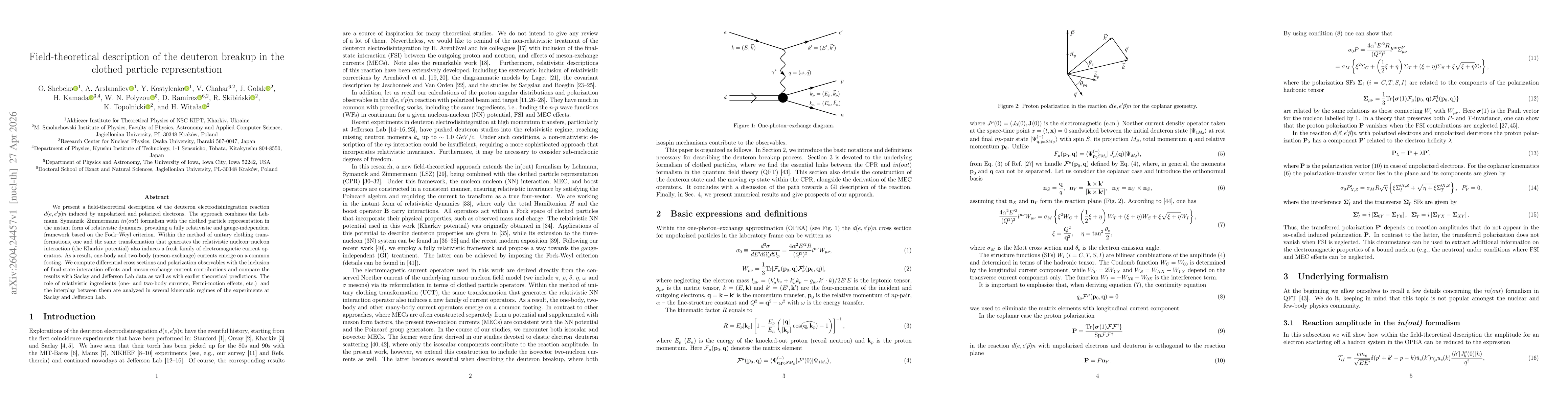 Thumbnail for Field-theoretical description of the deuteron breakup in the clothed particle representation