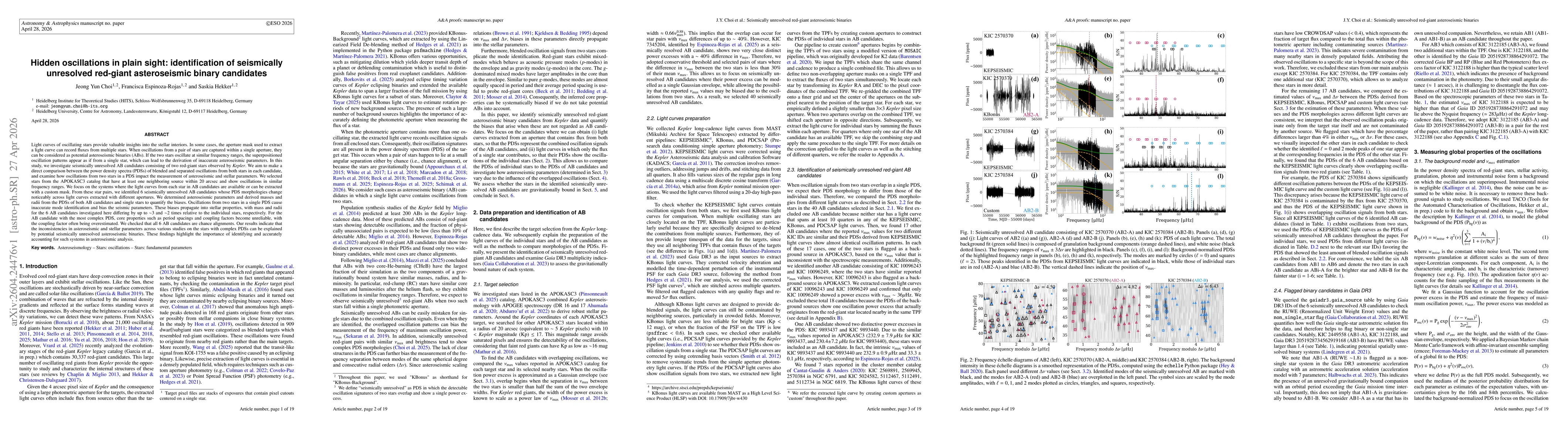 Thumbnail for Hidden oscillations in plain sight: identification of seismically unresolved red-giant asteroseismic binary candidates