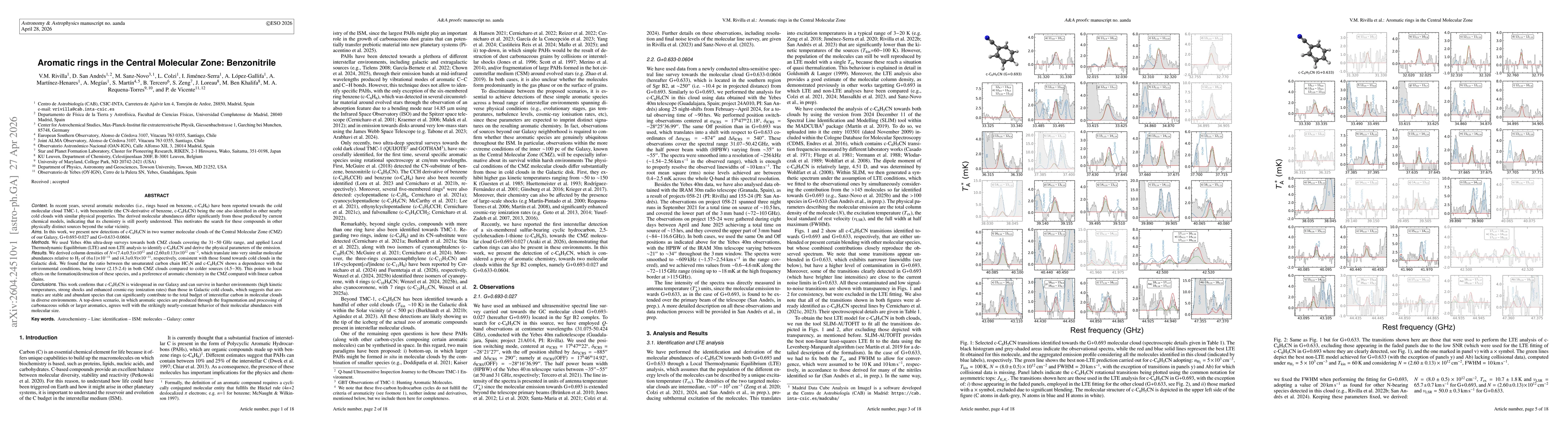 Thumbnail for Aromatic rings in the Central Molecular Zone: Benzonitrile