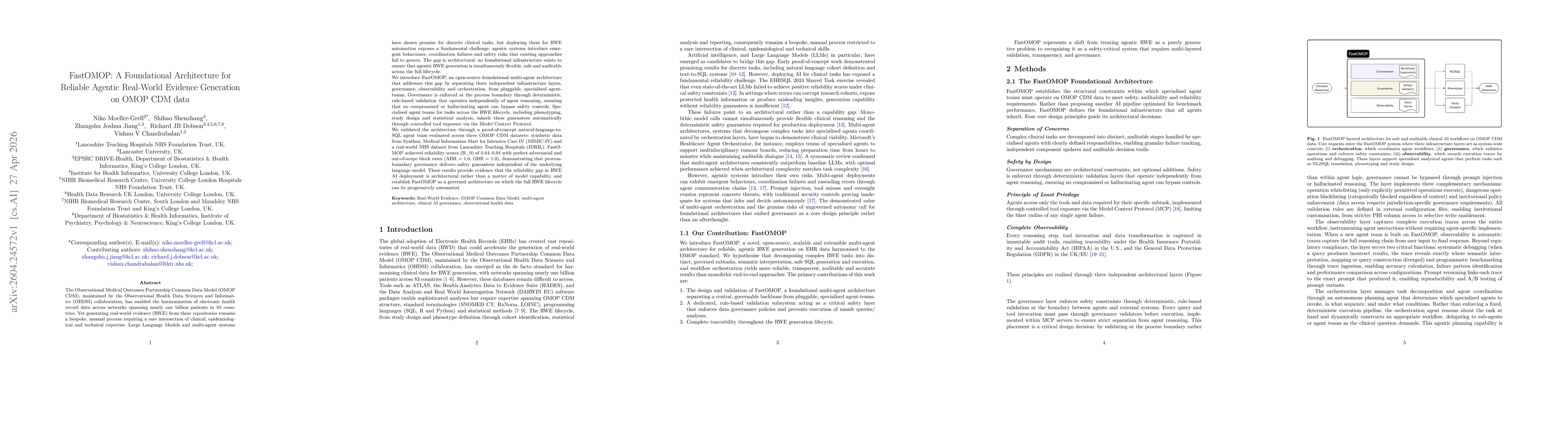 Thumbnail for FastOMOP: A Foundational Architecture for Reliable Agentic Real-World Evidence Generation on OMOP CDM data