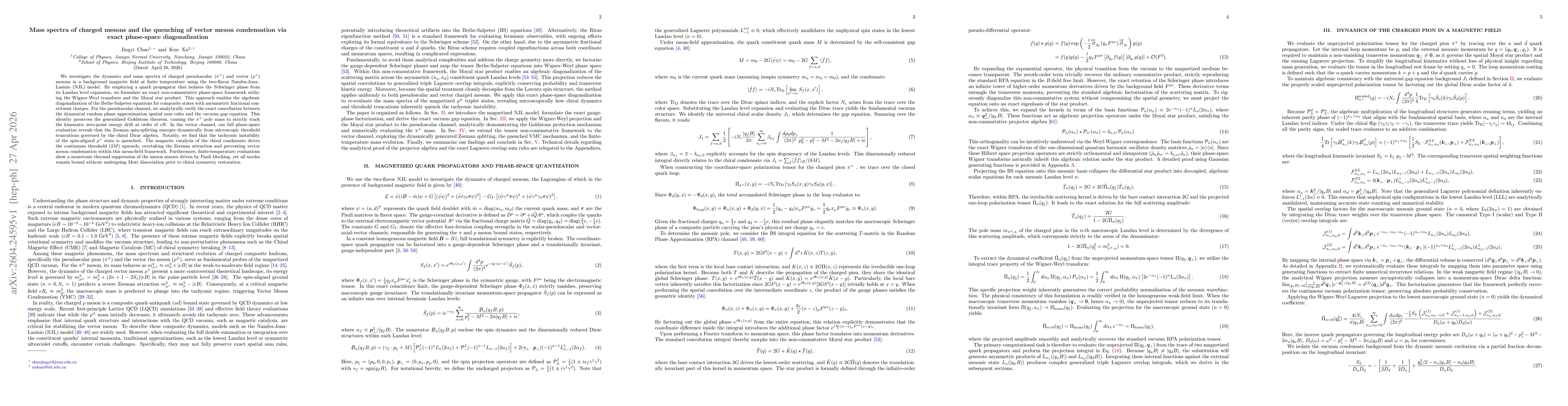 Thumbnail for Mass spectra of charged mesons and the quenching of vector meson condensation via exact phase-space diagonalization