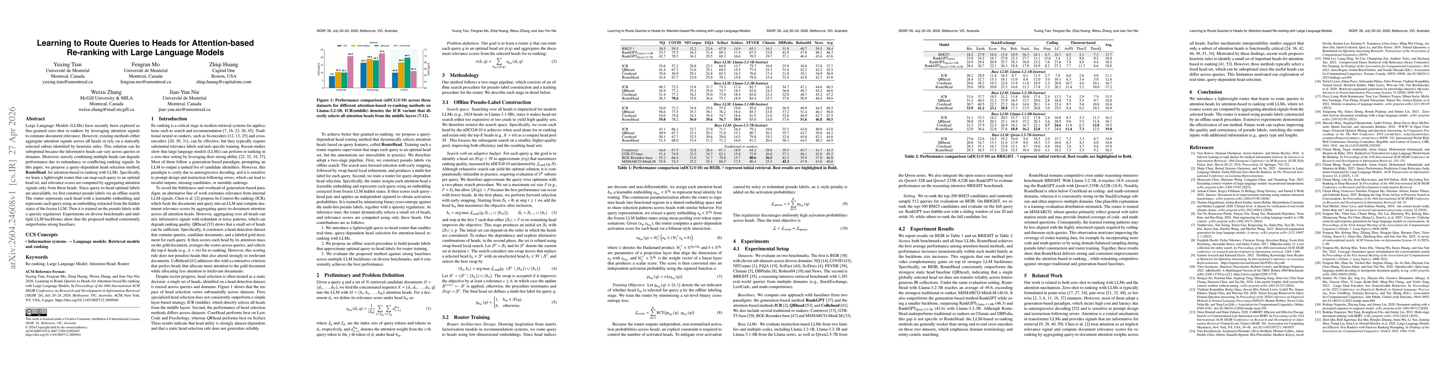 Thumbnail for Learning to Route Queries to Heads for Attention-based Re-ranking with Large Language Models