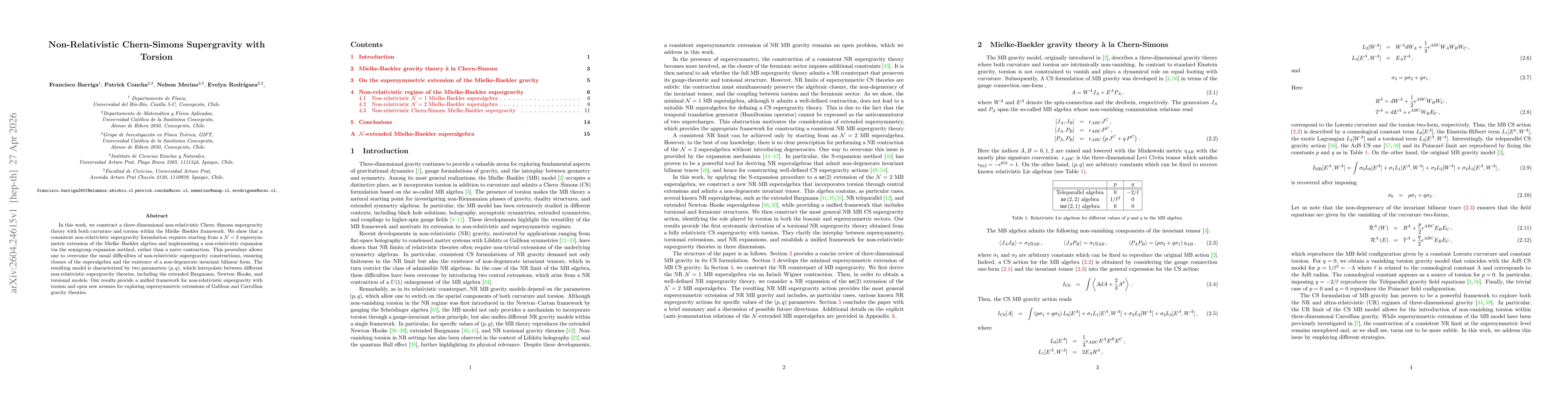 Thumbnail for Non-Relativistic Chern-Simons Supergravity with Torsion