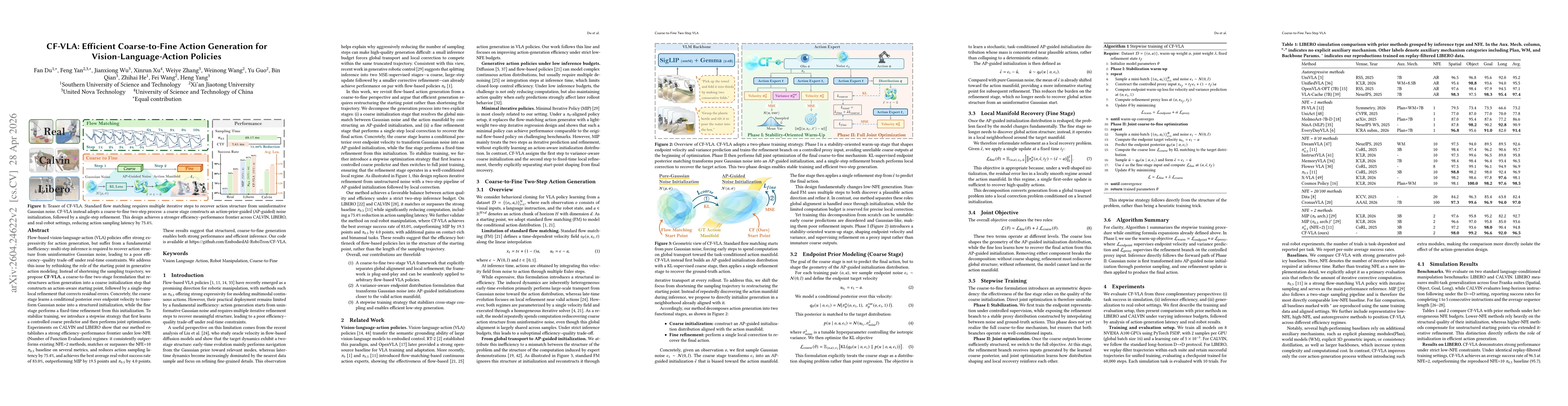 Thumbnail for CF-VLA: Efficient Coarse-to-Fine Action Generation for Vision-Language-Action Policies