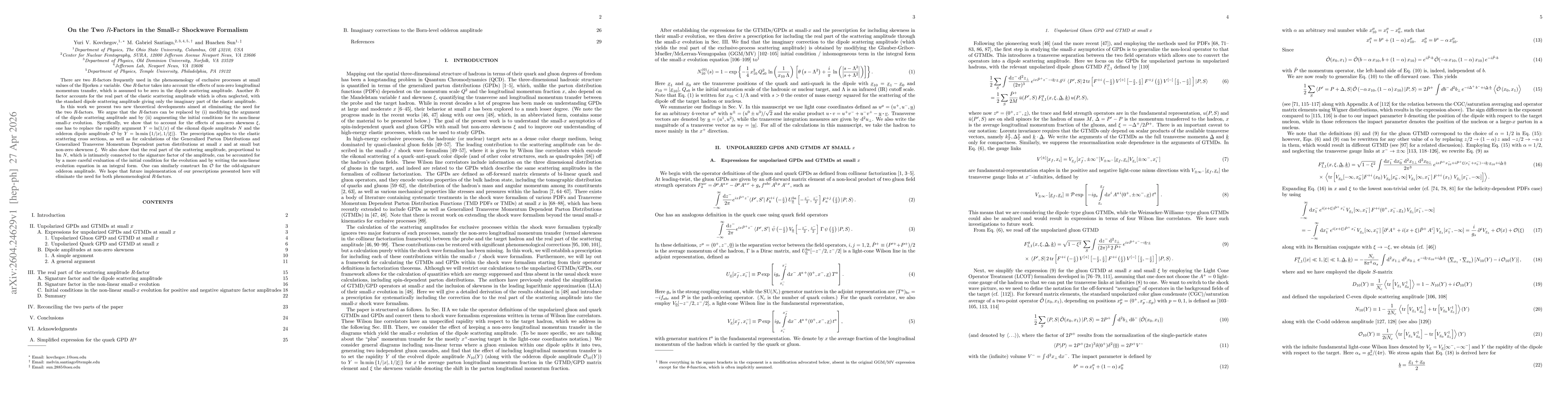 Thumbnail for On the Two $R$-Factors in the Small-$x$ Shockwave Formalism