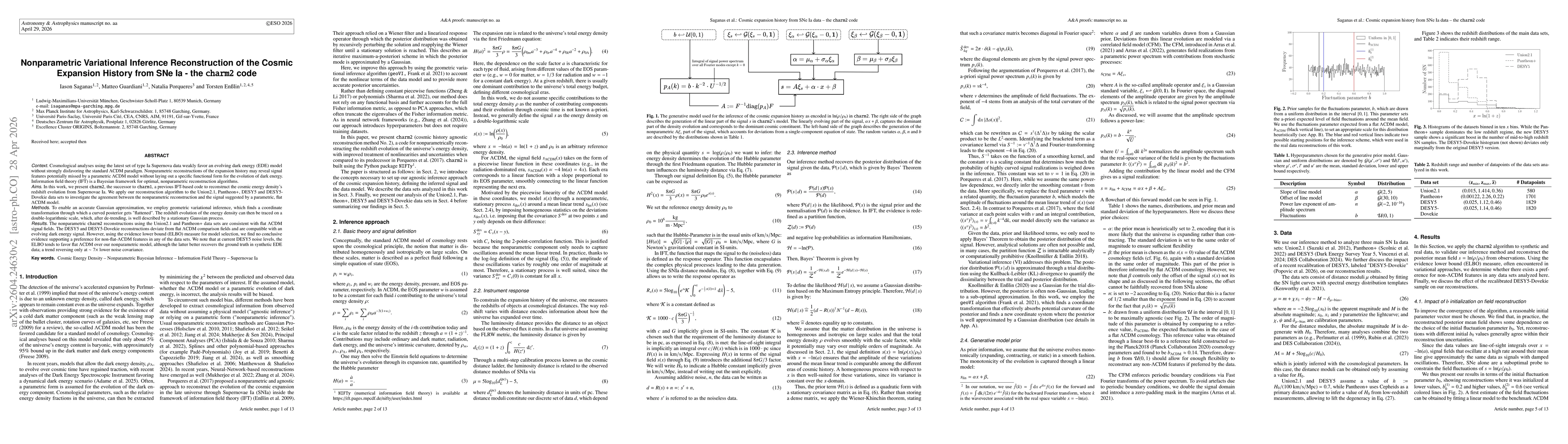 Thumbnail for Nonparametric Variational Inference Reconstruction of the Cosmic Expansion History from SNe Ia -- the charm2 code