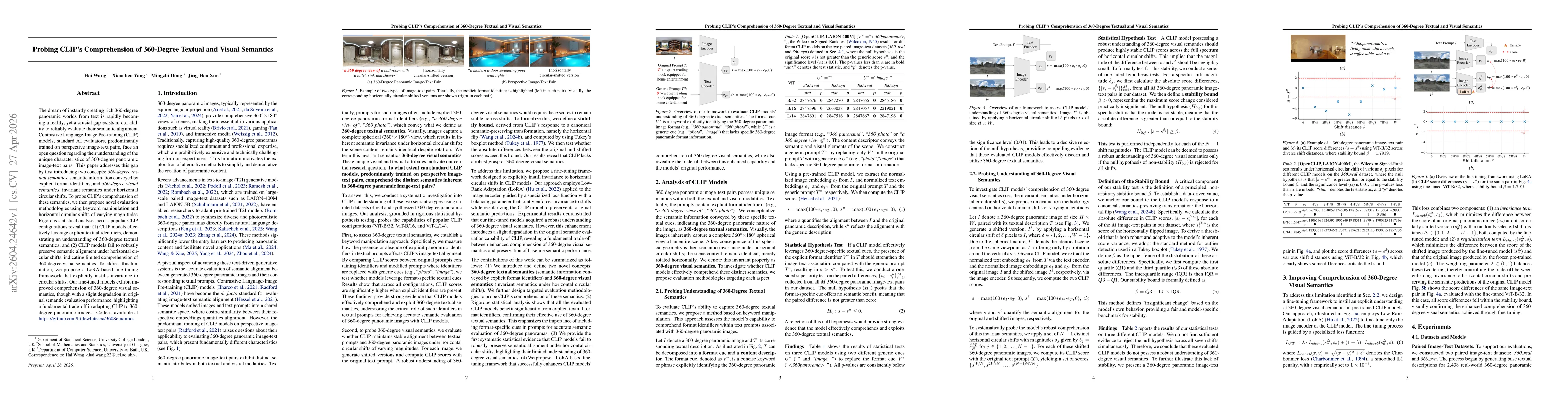 Thumbnail for Probing CLIP's Comprehension of 360-Degree Textual and Visual Semantics