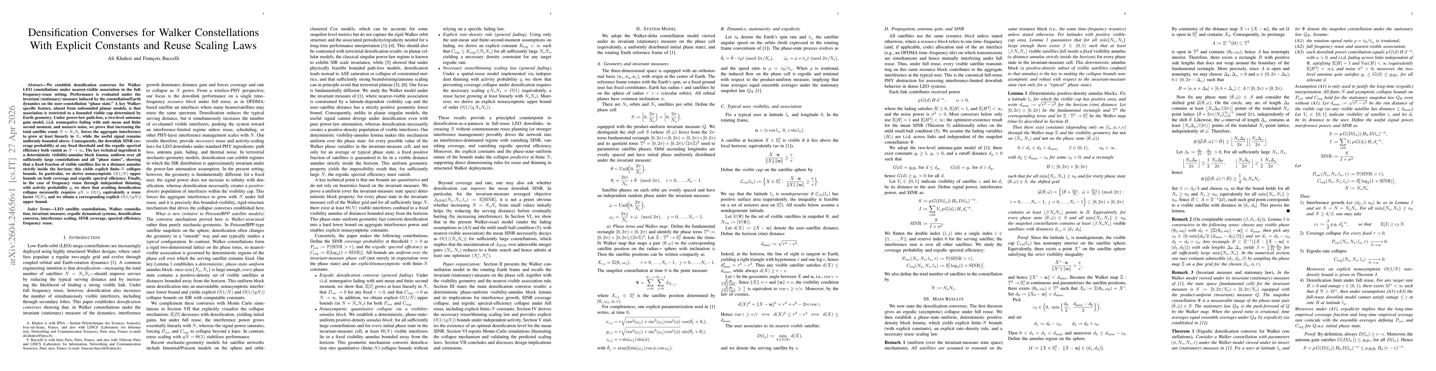 Thumbnail for Densification Converses for Walker Constellations With Explicit Constants and Reuse Scaling Laws