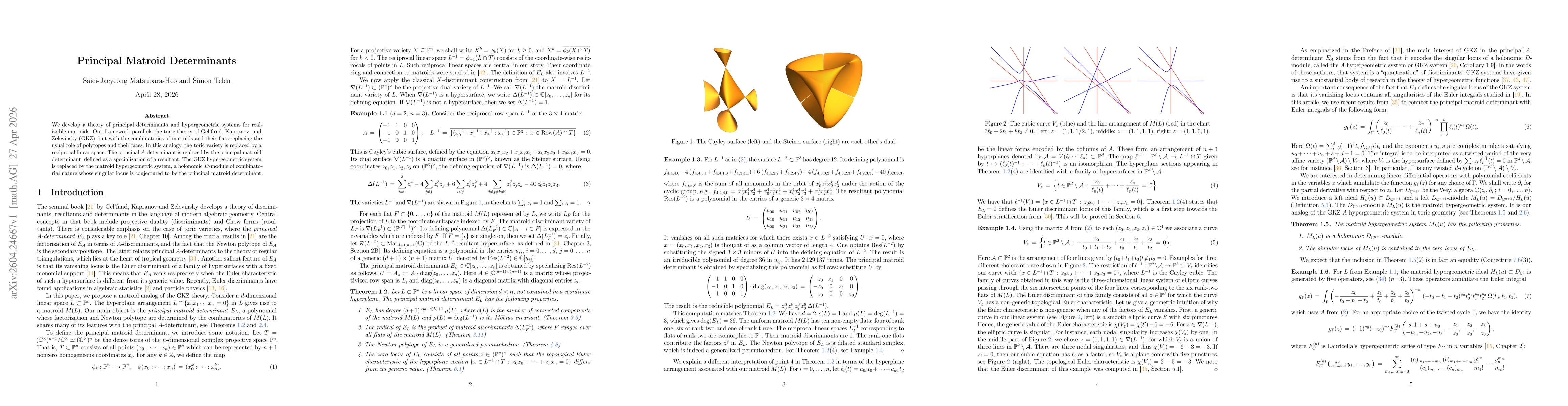 Thumbnail for Principal Matroid Determinants