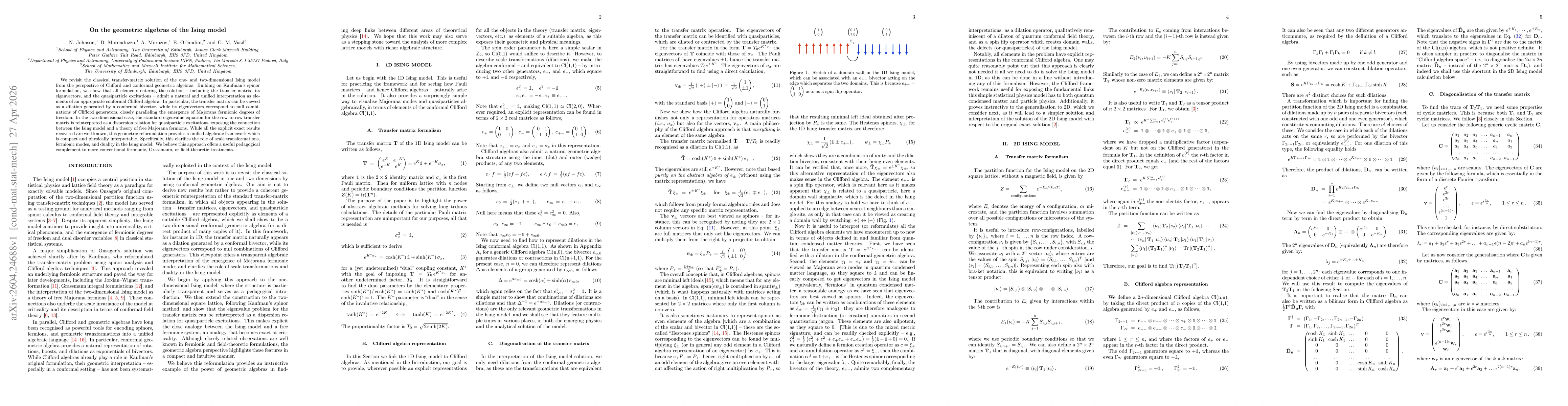 Thumbnail for On the geometric algebras of the Ising model