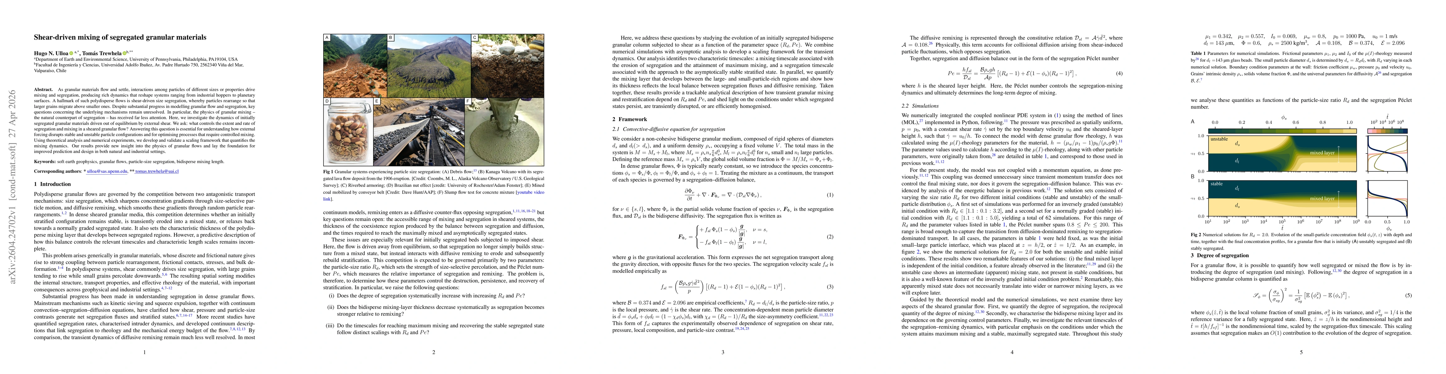 Thumbnail for Shear-driven mixing of segregated granular materials