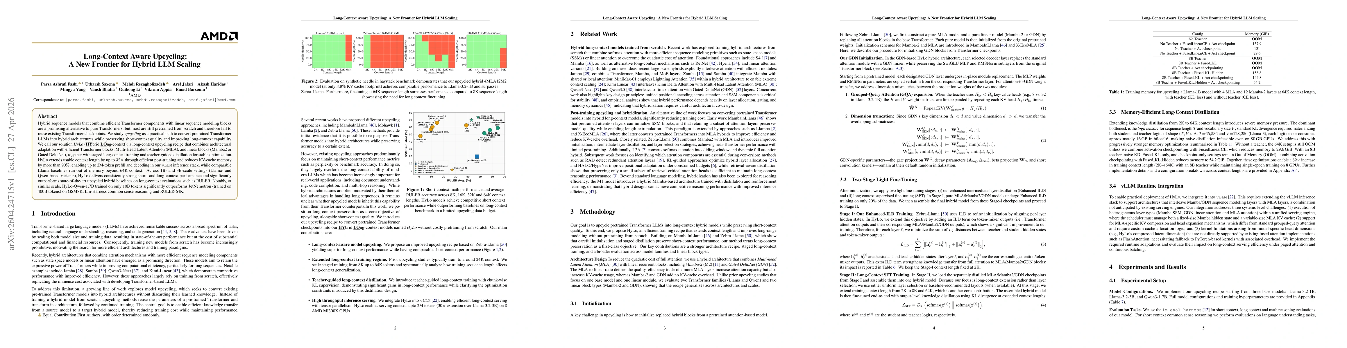 Thumbnail for Long-Context Aware Upcycling: A New Frontier for Hybrid LLM Scaling