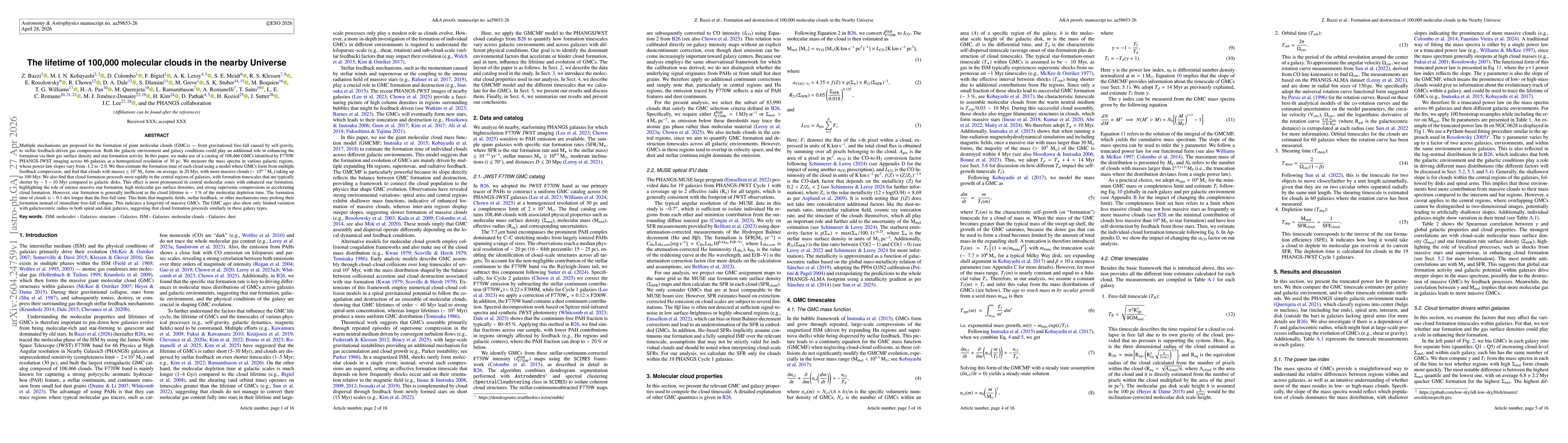 Thumbnail for The lifetime of 100,000 molecular clouds in the nearby Universe