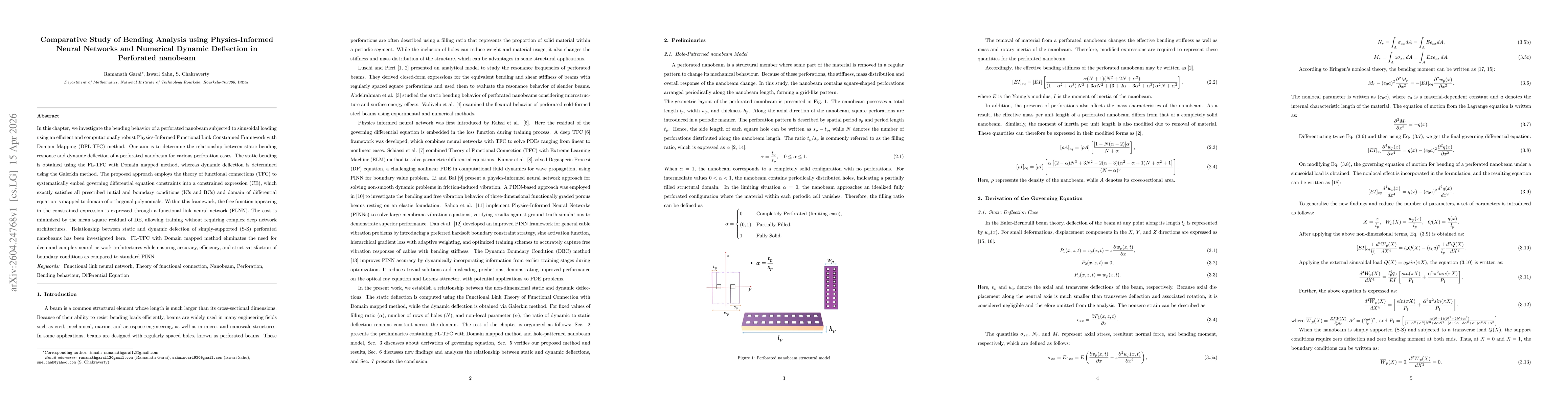 Thumbnail for Comparative Study of Bending Analysis using Physics-Informed Neural Networks and Numerical Dynamic Deflection in Perforated nanobeam