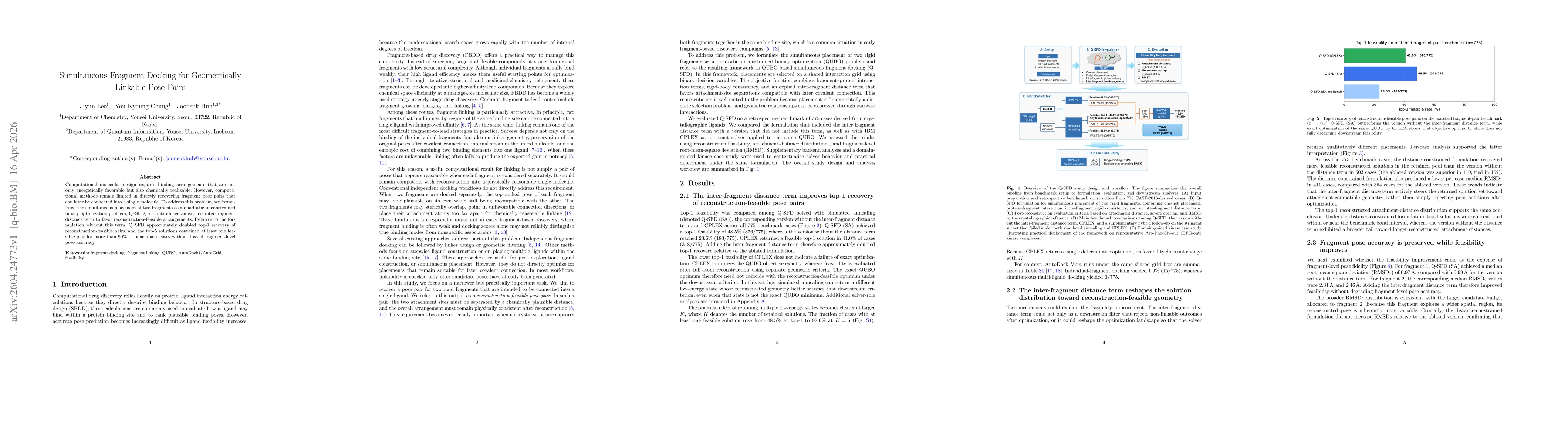Thumbnail for Simultaneous Fragment Docking for Geometrically Linkable Pose Pairs