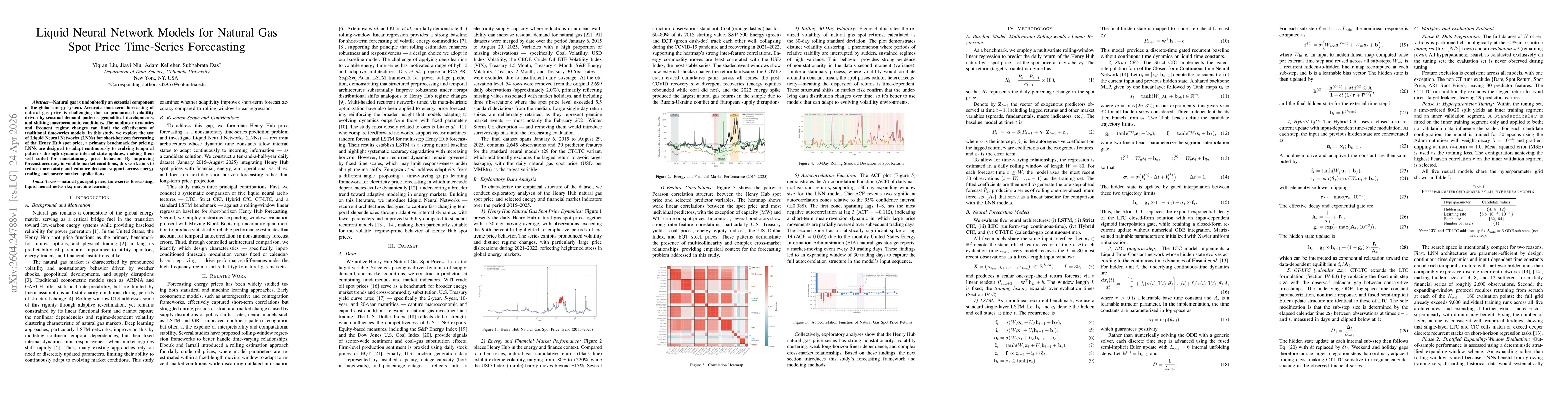 Thumbnail for Liquid Neural Network Models for Natural Gas Spot Price Time-Series Forecasting