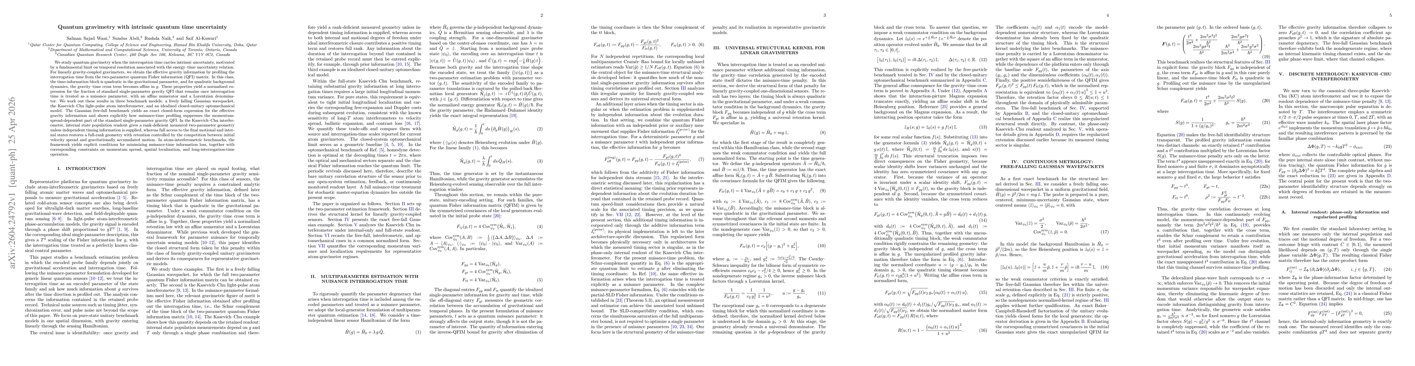 Thumbnail for Quantum gravimetry with intrinsic quantum time uncertainty