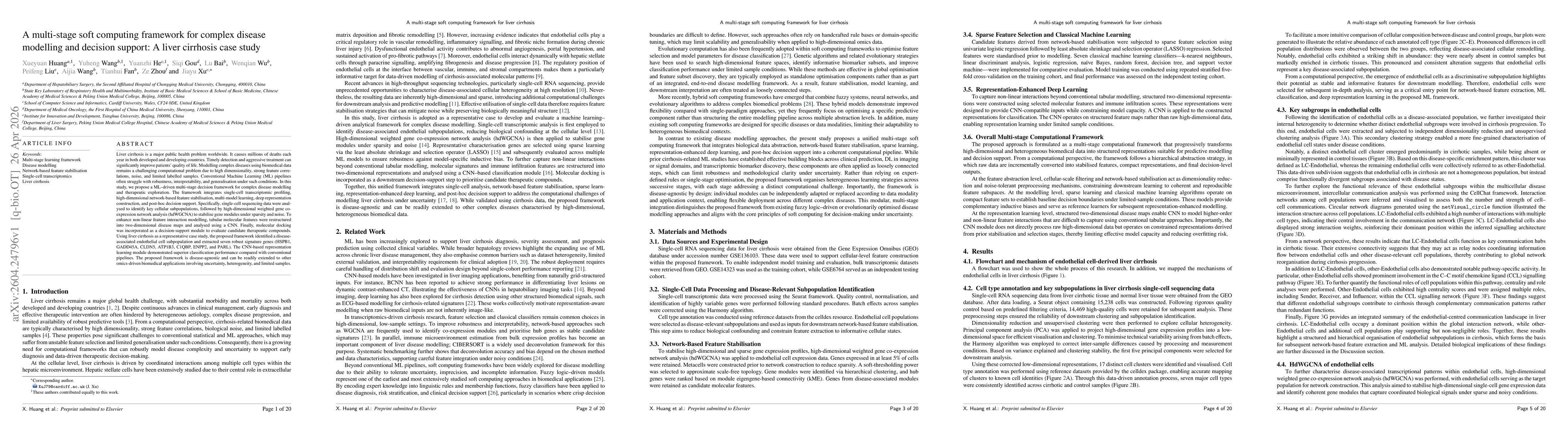 Thumbnail for A multi-stage soft computing framework for complex disease modelling and decision support: A liver cirrhosis case study