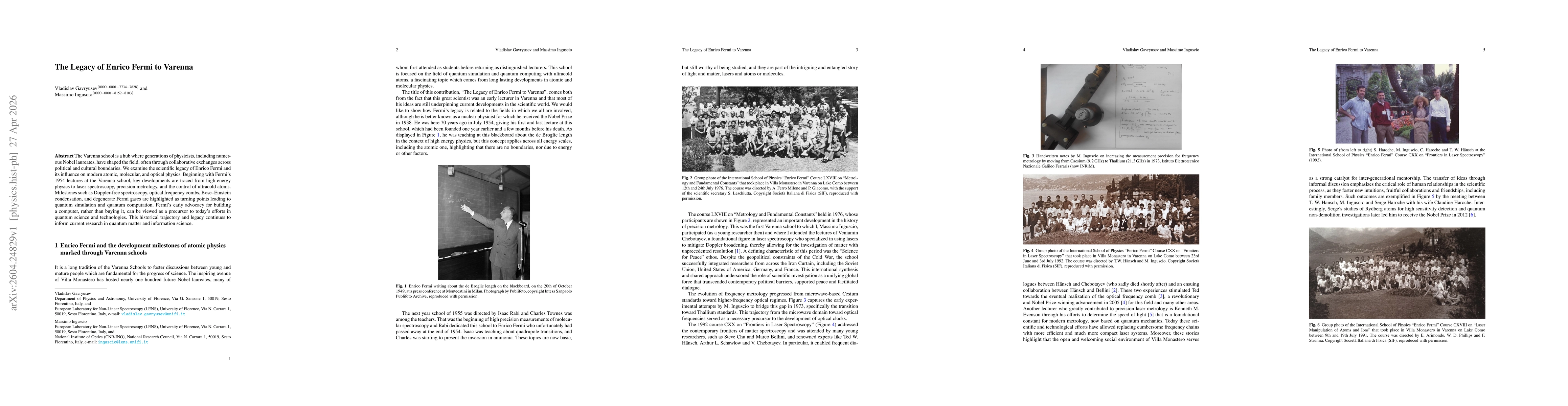Thumbnail for The Legacy of Enrico Fermi to Varenna