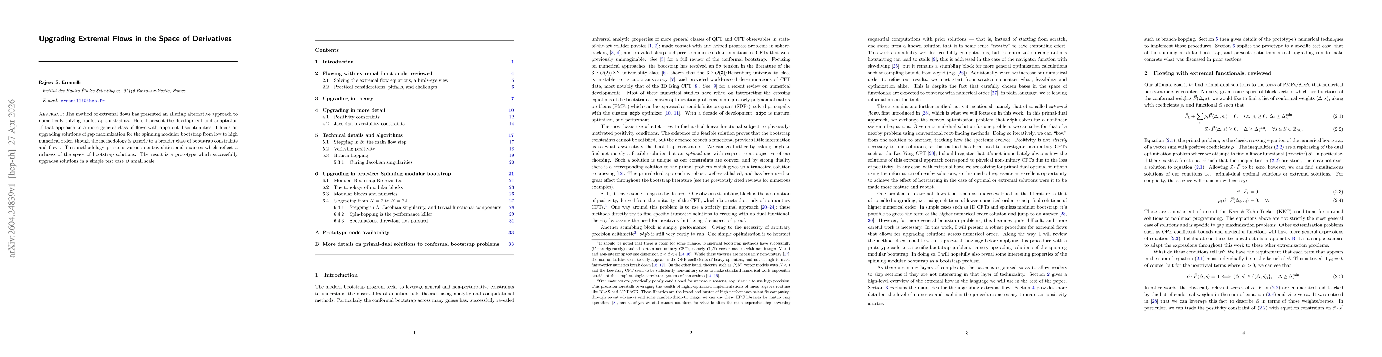 Thumbnail for Upgrading Extremal Flows in the Space of Derivatives