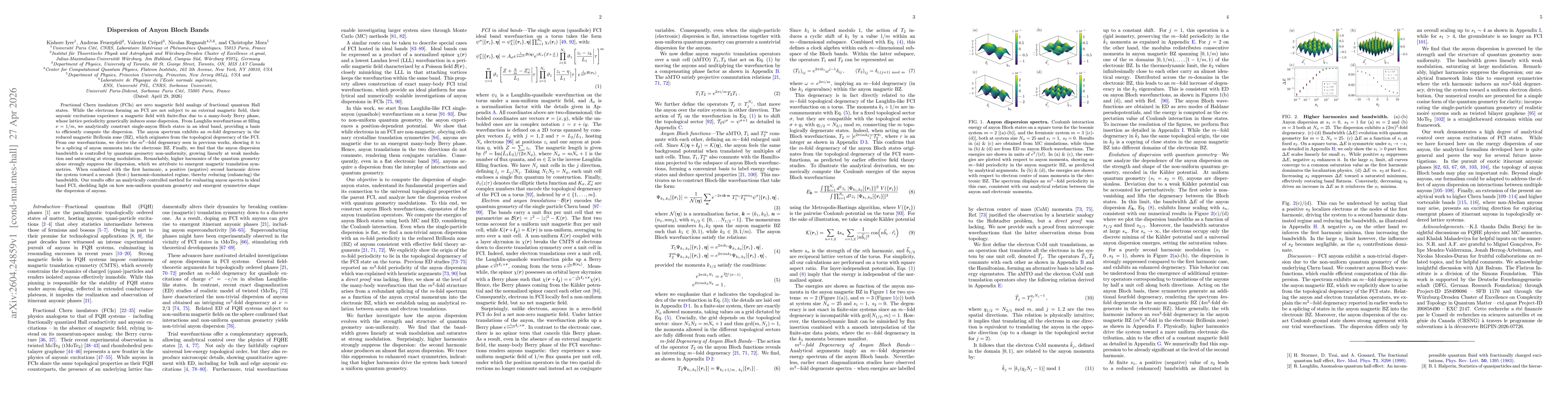 Thumbnail for Dispersion of Anyon Bloch Bands