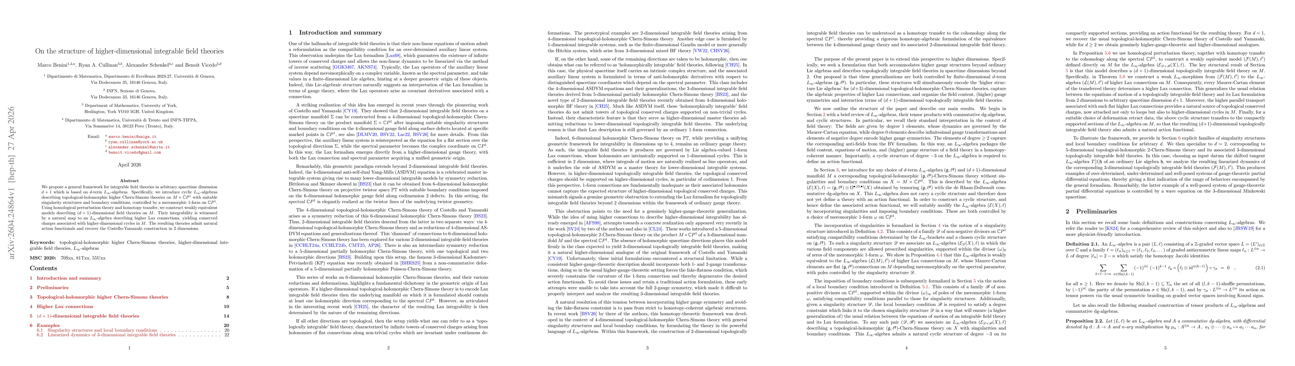 Thumbnail for On the structure of higher-dimensional integrable field theories