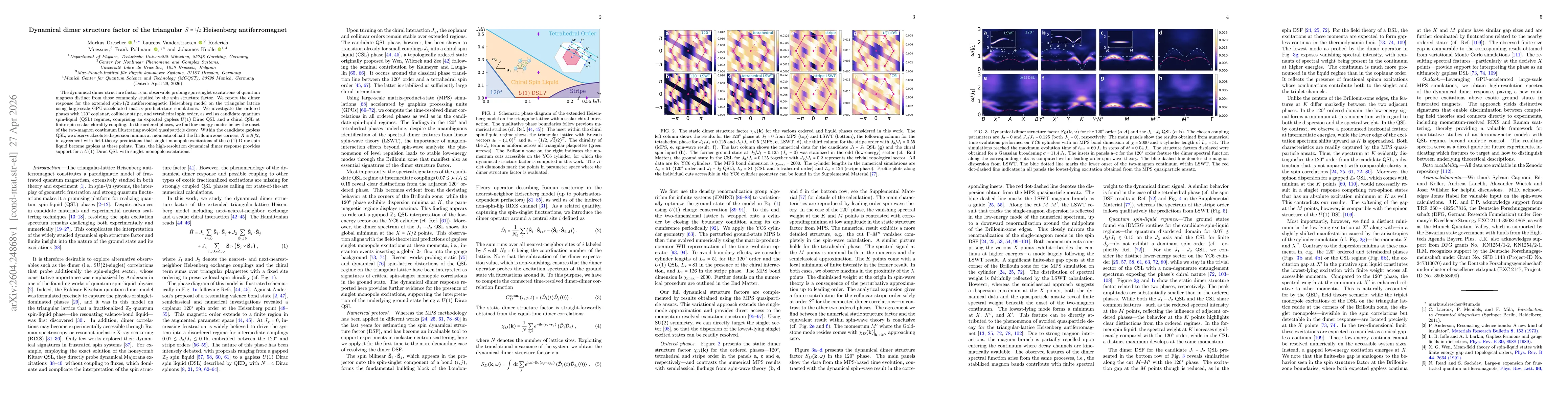 Thumbnail for Dynamical dimer structure factor of the triangular $S=1/2$ Heisenberg antiferromagnet