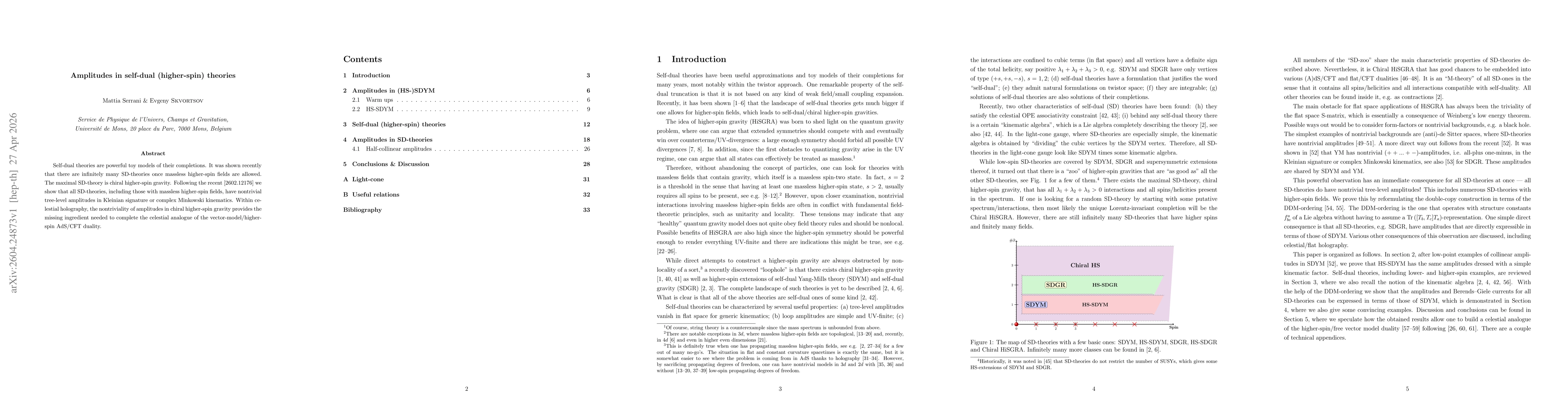 Thumbnail for Amplitudes in self-dual (higher-spin) theories