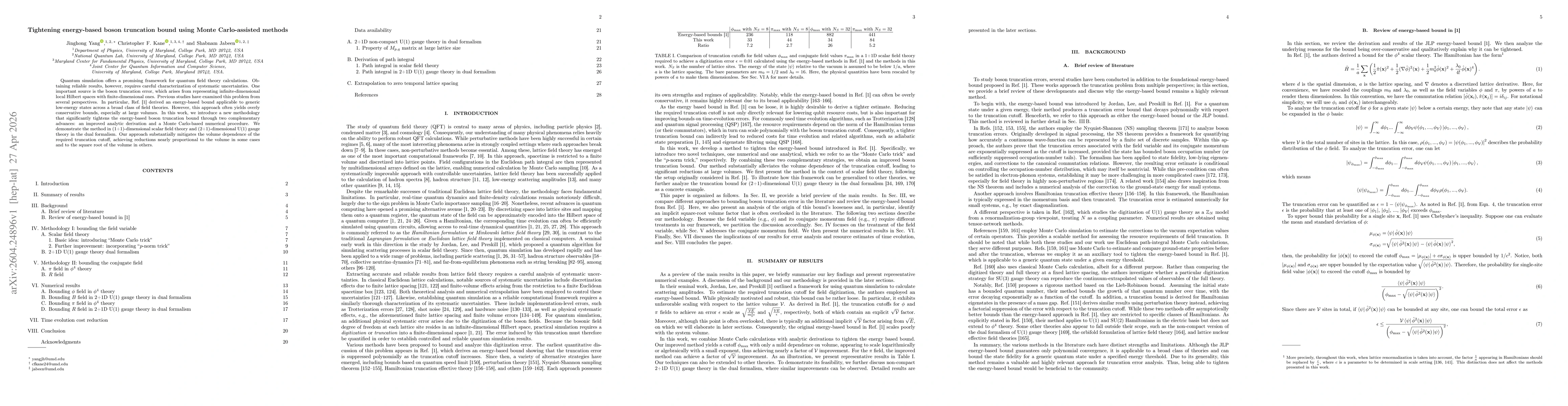 Thumbnail for Tightening energy-based boson truncation bound using Monte Carlo-assisted methods
