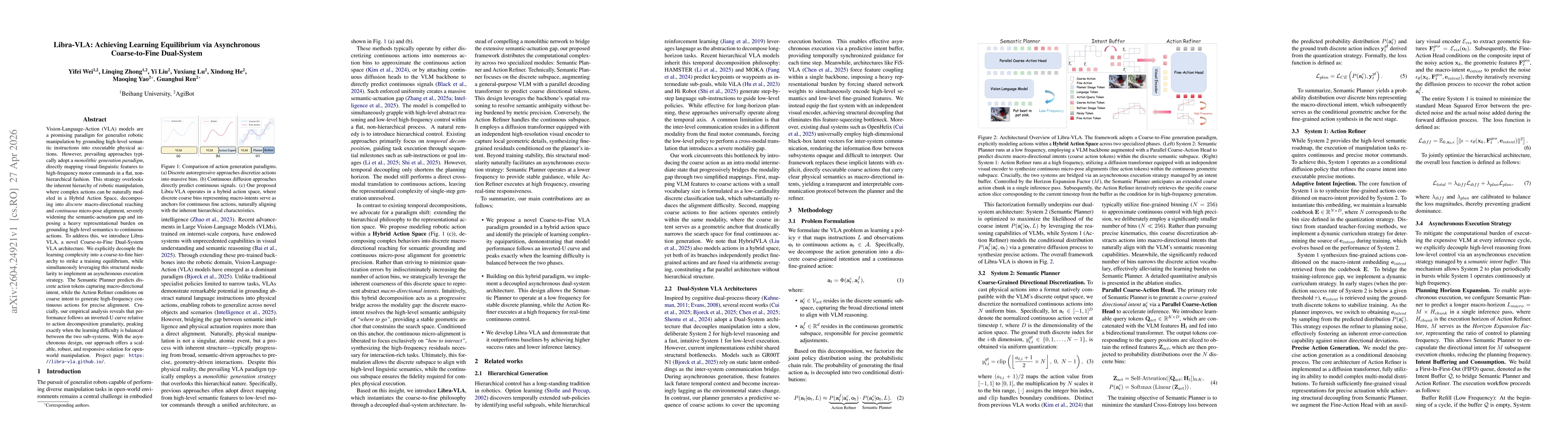 Thumbnail for Libra-VLA: Achieving Learning Equilibrium via Asynchronous Coarse-to-Fine Dual-System