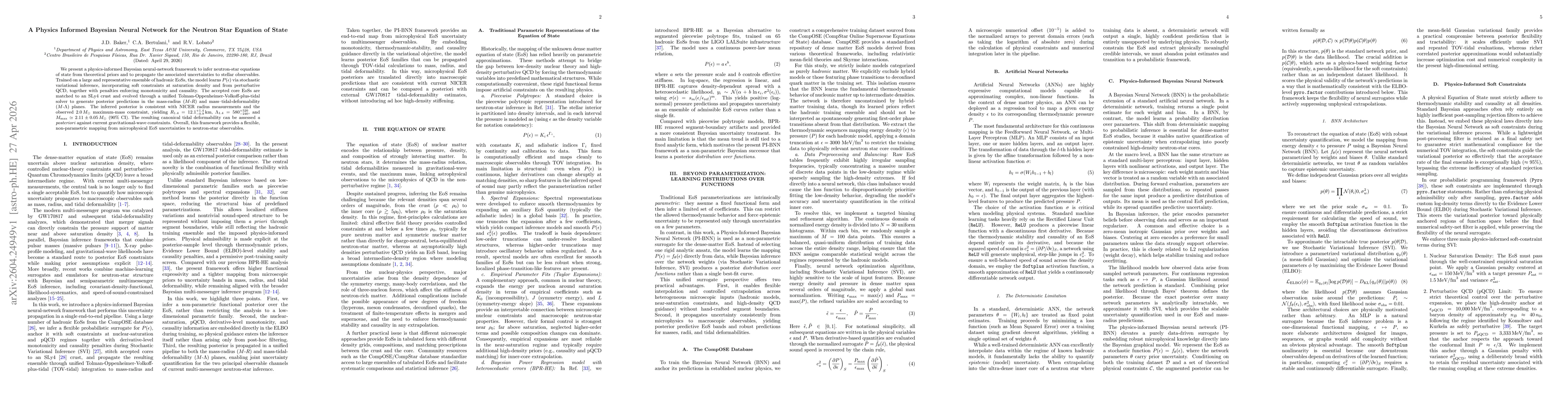 Thumbnail for A Physics Informed Bayesian Neural Network for the Neutron Star Equation of State