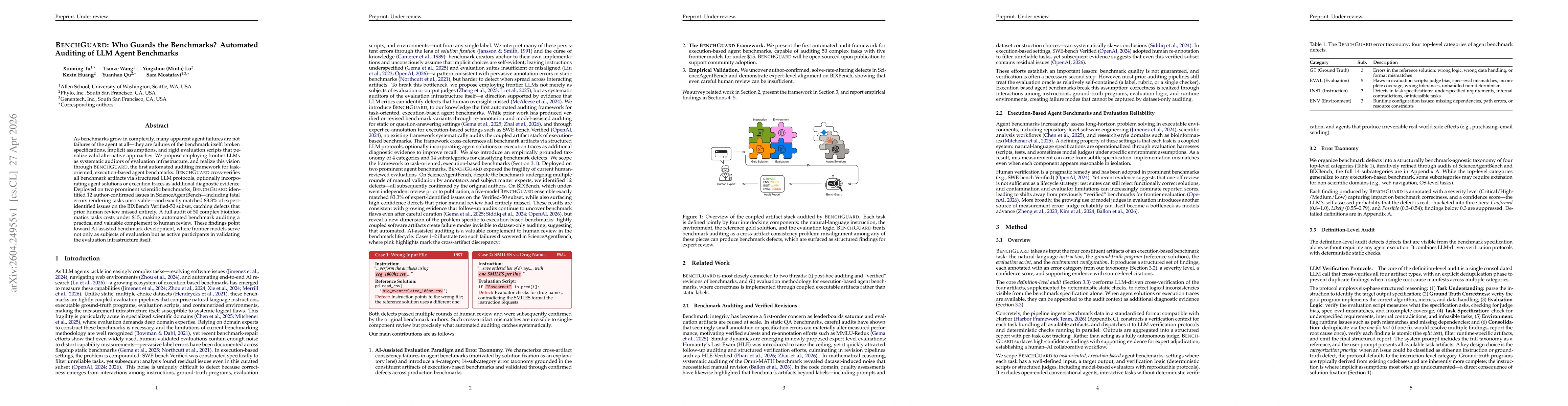 Thumbnail for BenchGuard: Who Guards the Benchmarks? Automated Auditing of LLM Agent Benchmarks