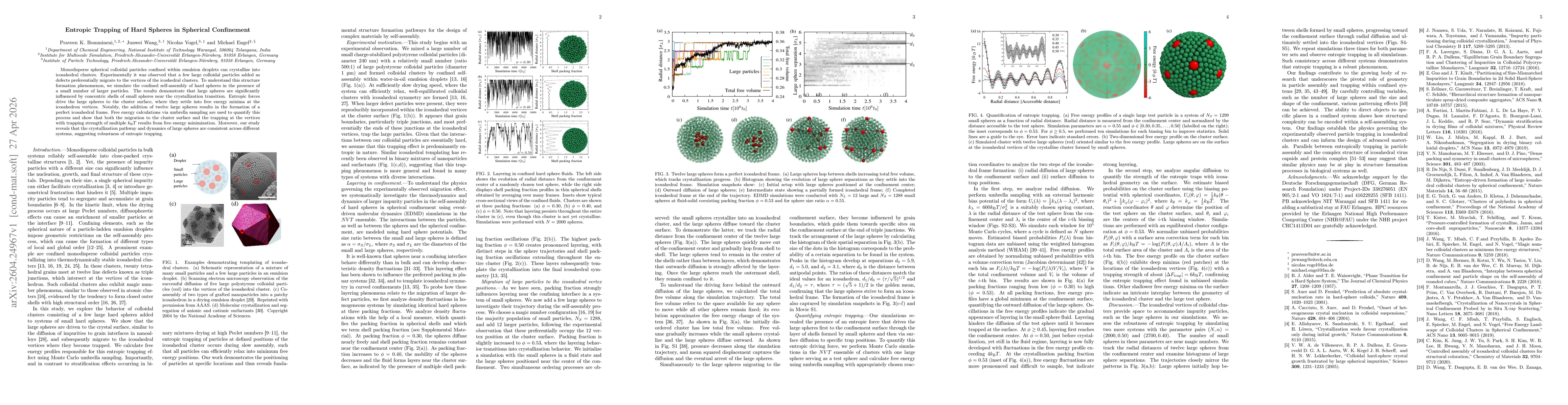 Thumbnail for Entropic Trapping of Hard Spheres in Spherical Confinement