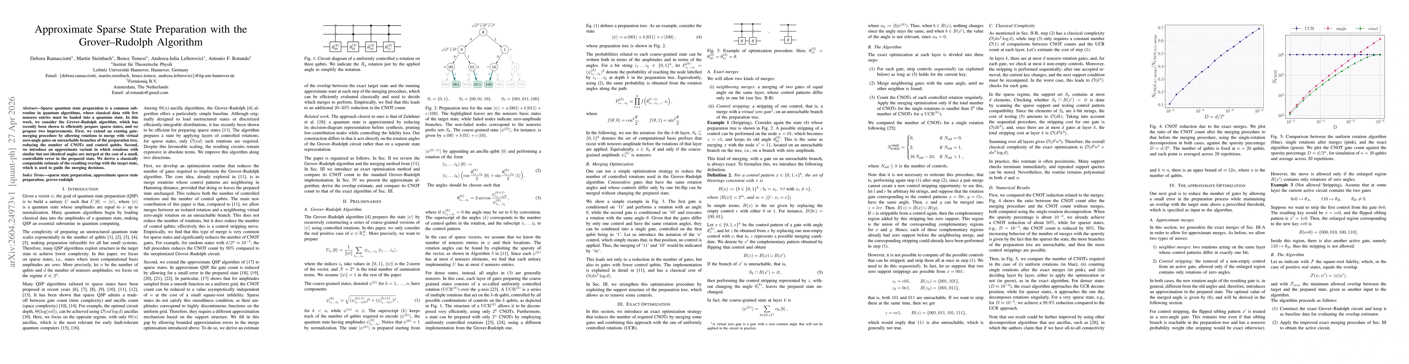 Thumbnail for Approximate Sparse State Preparation with the Grover-Rudolph Algorithm
