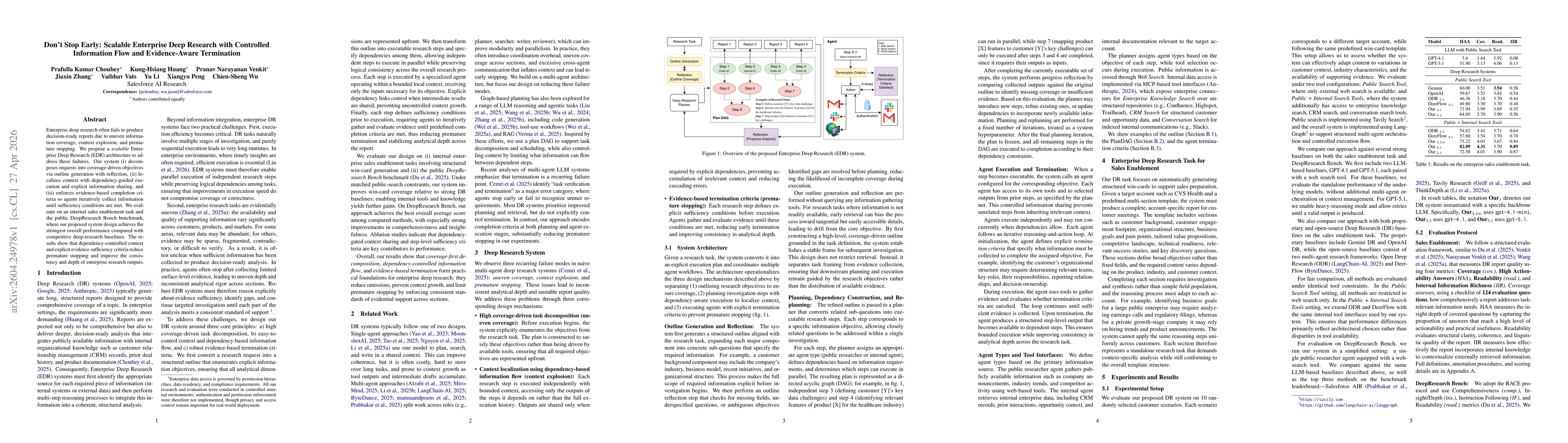 Thumbnail for Dont Stop Early: Scalable Enterprise Deep Research with Controlled Information Flow and Evidence-Aware Termination