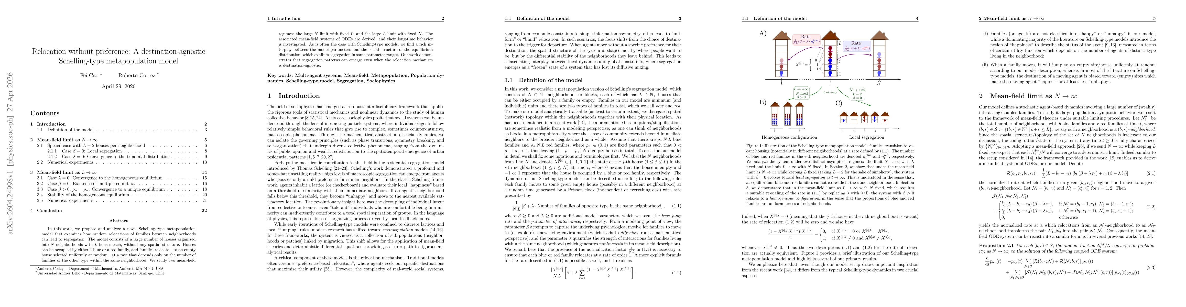 Thumbnail for Relocation without preference: A destination-agnostic Schelling-type metapopulation model