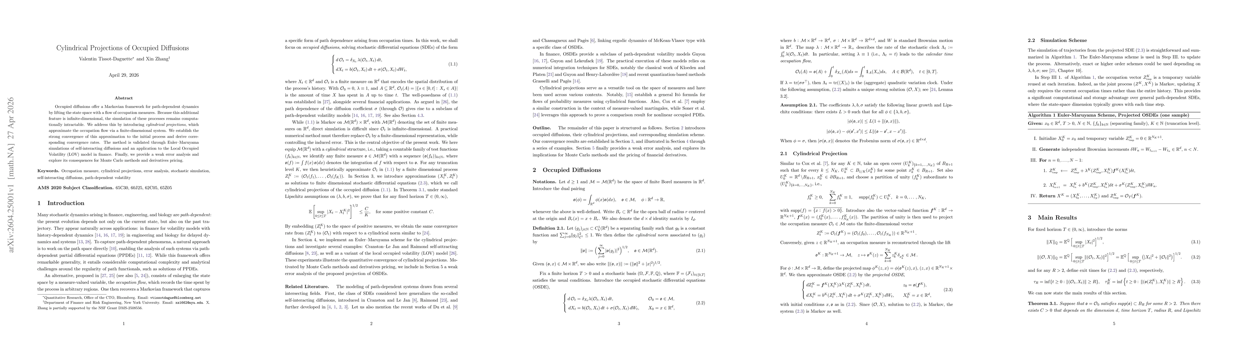 Thumbnail for Cylindrical Projections of Occupied Diffusions