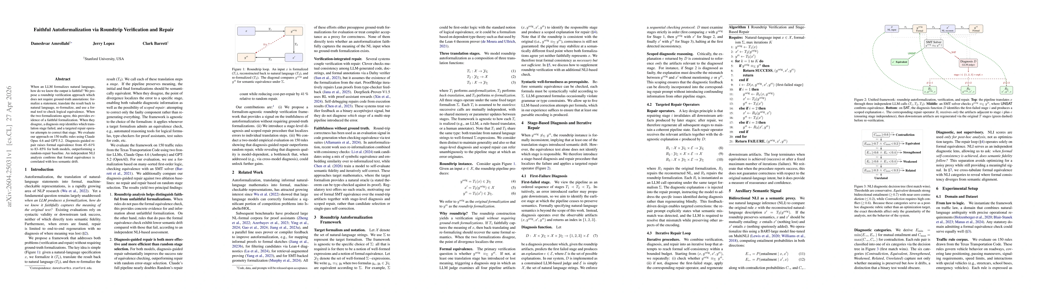 Thumbnail for Faithful Autoformalization via Roundtrip Verification and Repair