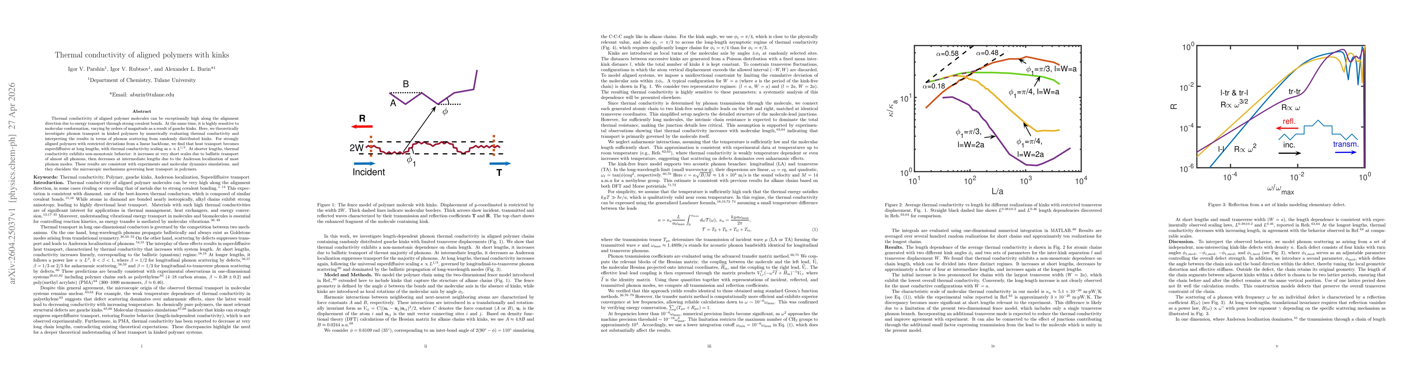 Thumbnail for Thermal conductivity of aligned polymers with kinks