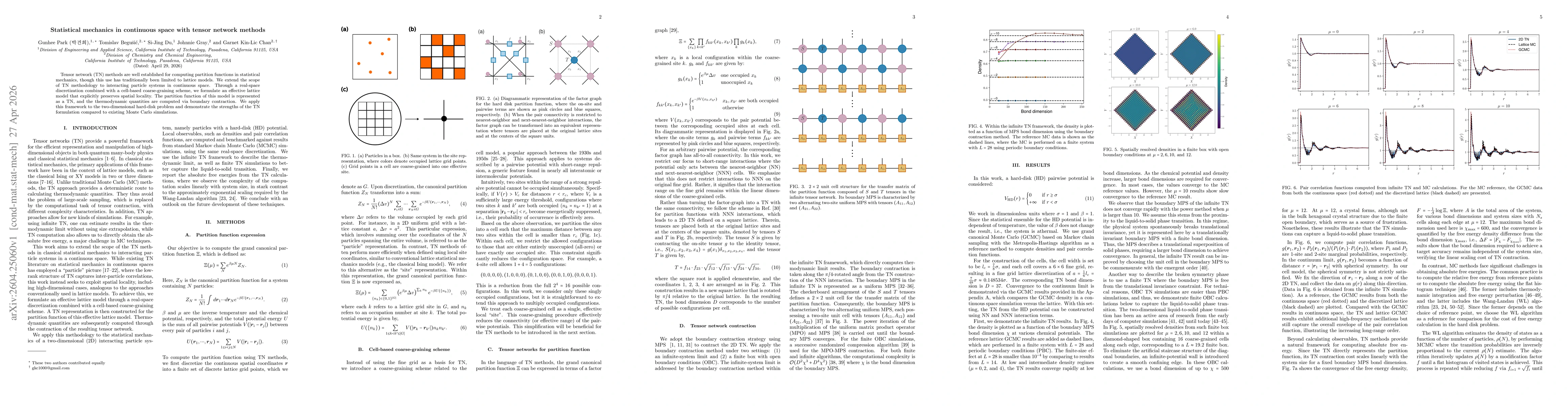 Thumbnail for Statistical mechanics in continuous space with tensor network methods