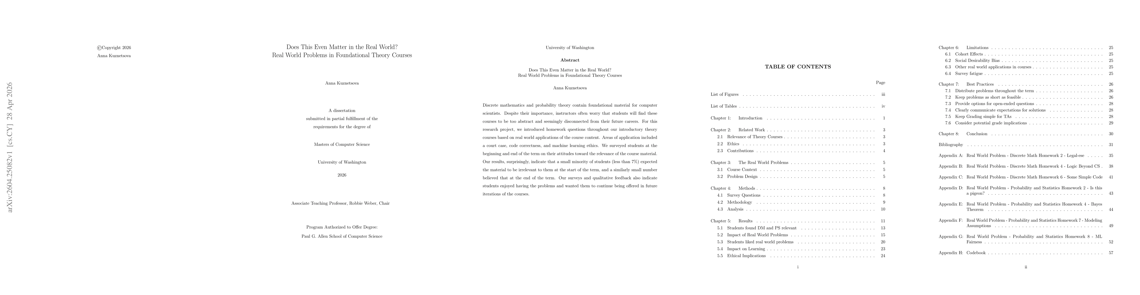 Thumbnail for Does This Even Matter in the Real World? Real World Problems in Foundational Theory Courses