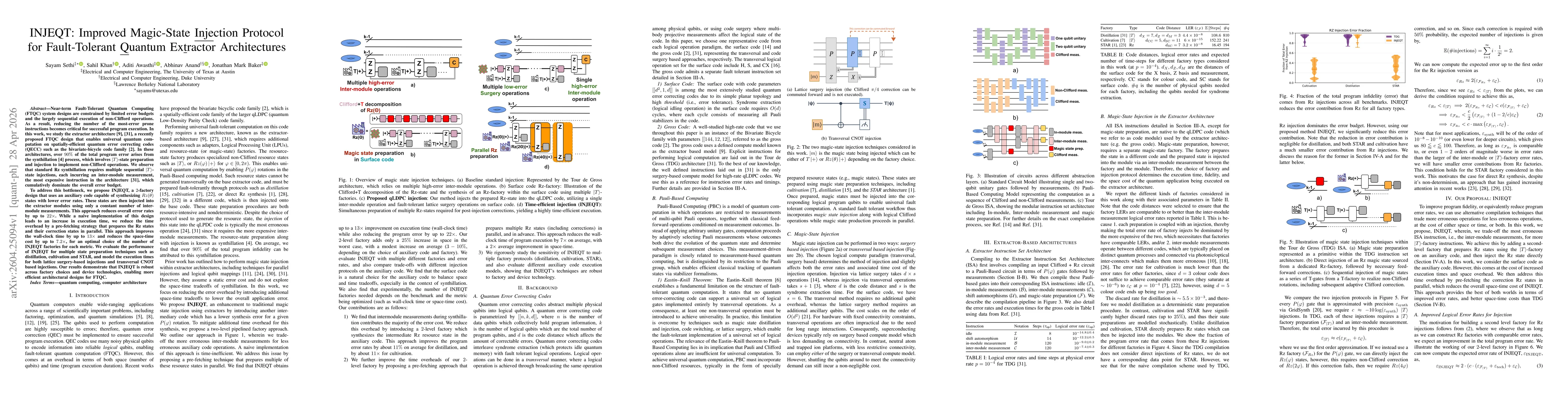 Thumbnail for INJEQT: Improved Magic-State Injection Protocol for Fault-Tolerant Quantum Extractor Architectures