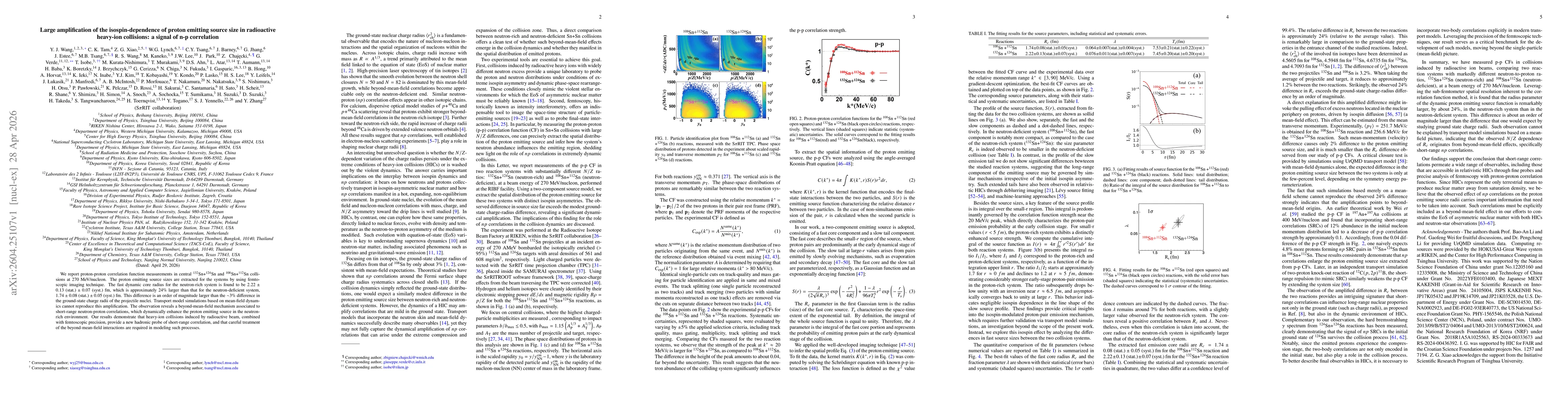 Thumbnail for Large amplification of the isospin-dependence of proton emitting source size in radioactive heavy-ion collisions: a signal of n-p correlation