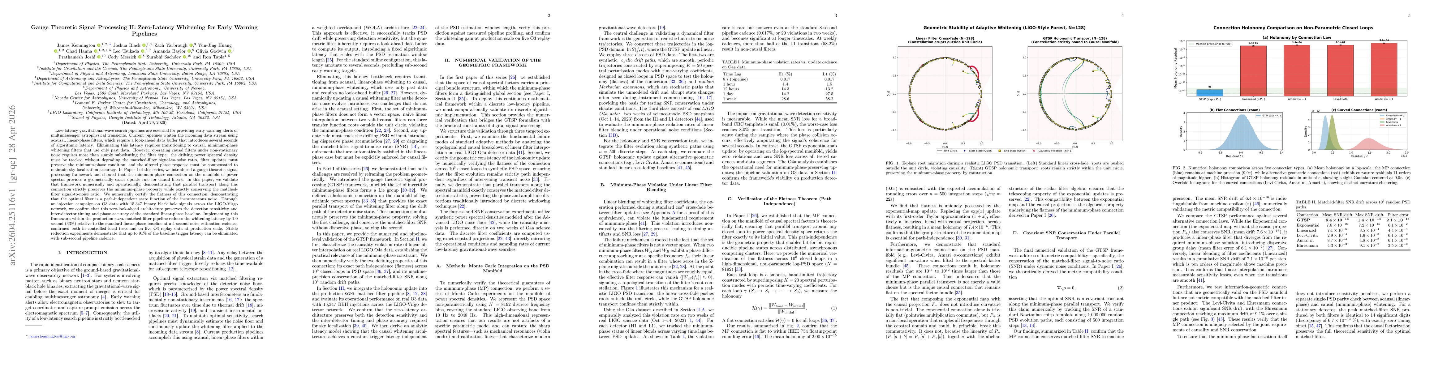 Thumbnail for Gauge Theoretic Signal Processing II: Zero-Latency Whitening for Early Warning Pipelines