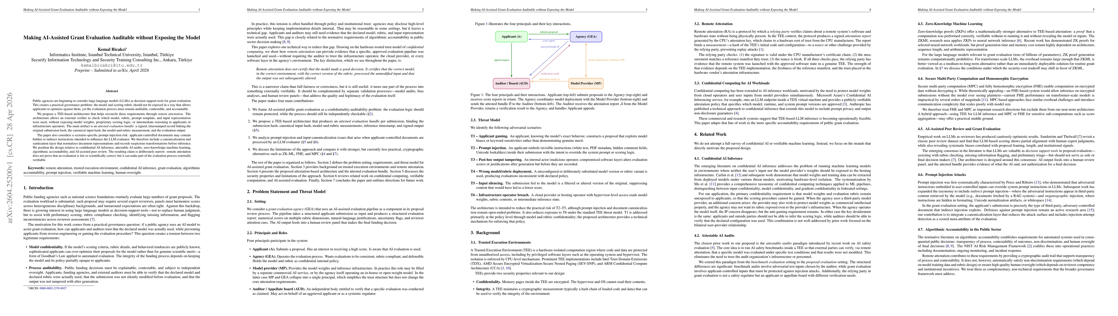 Thumbnail for Making AI-Assisted Grant Evaluation Auditable without Exposing the Model